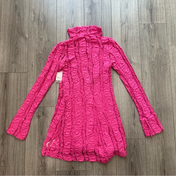 NWT Free People Shayla Mini Lace Dress In Pink Size Medium - Picture 12 of 12